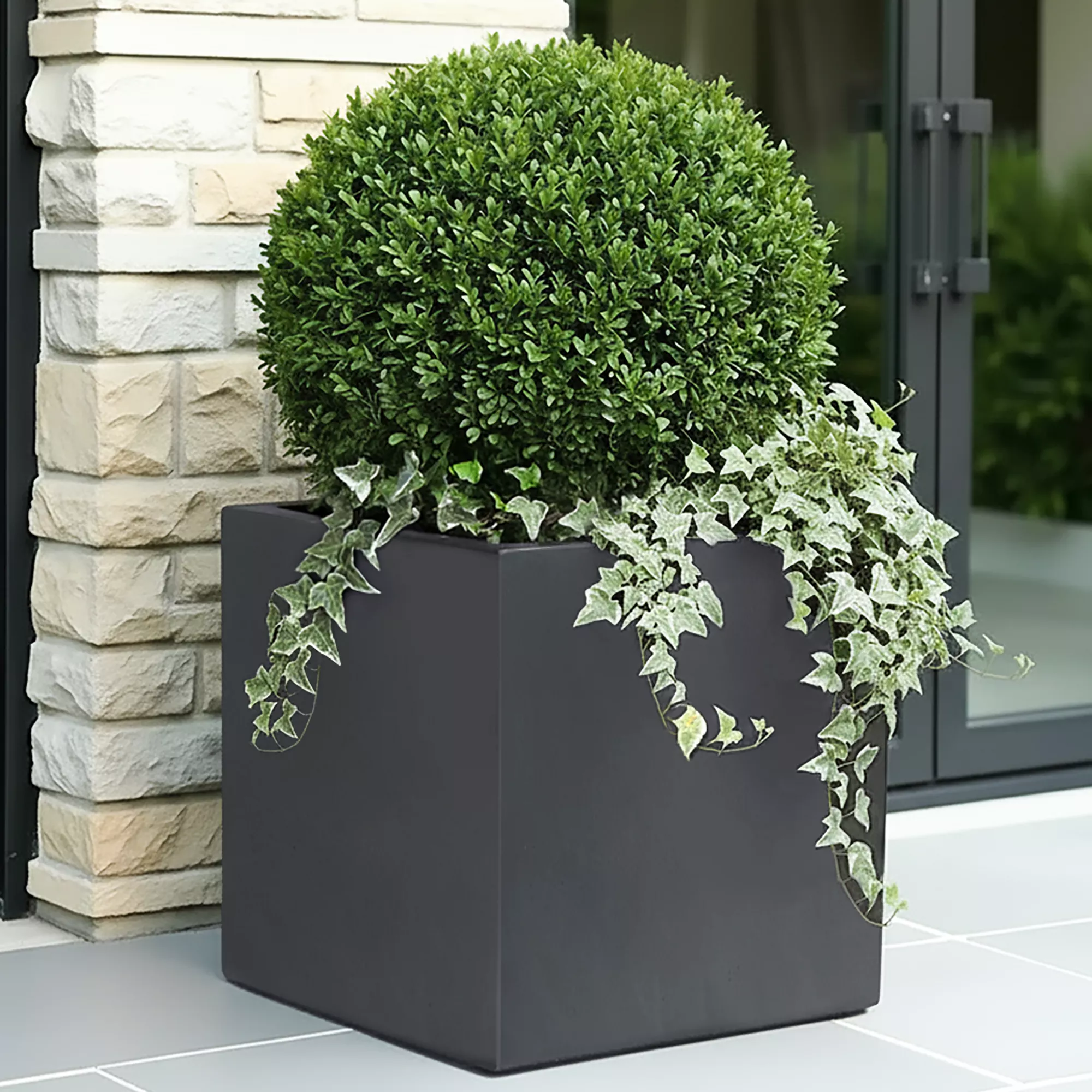 IDEALIST Lite Square Box Contemporary Light Concrete Planter