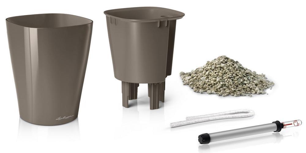 LECHUZA DELTINI|MINI-DELTINI Round Poly Resin Indoor Self-watering Planter