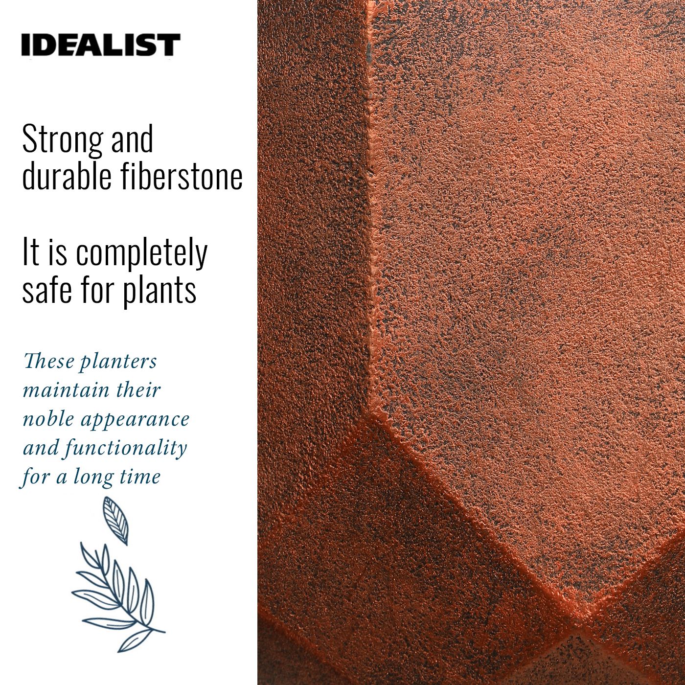 IDEALIST Lite Geometry Style Round Indoor Planter