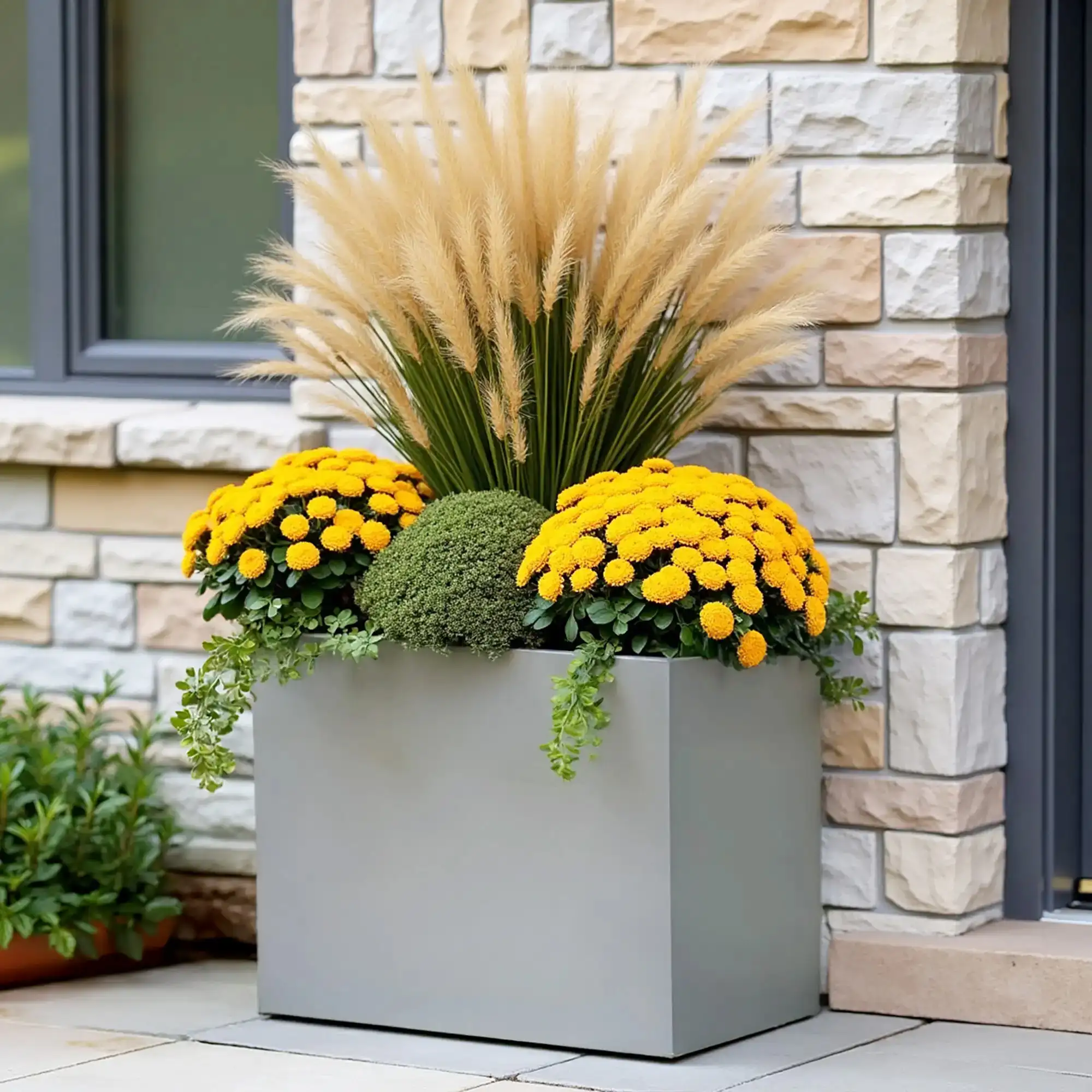 IDEALIST Lite Contemporary Light Concrete Trough Planter