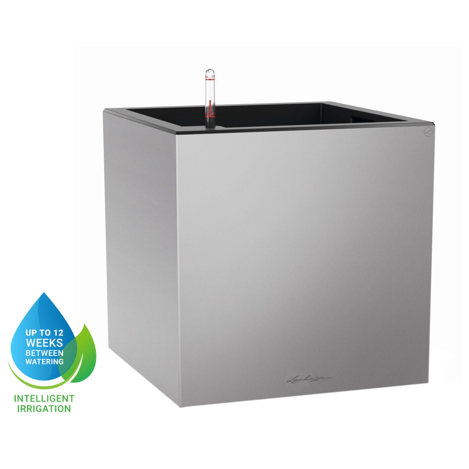 LECHUZA CANTO Low Square Poly Resin Self-watering Planter