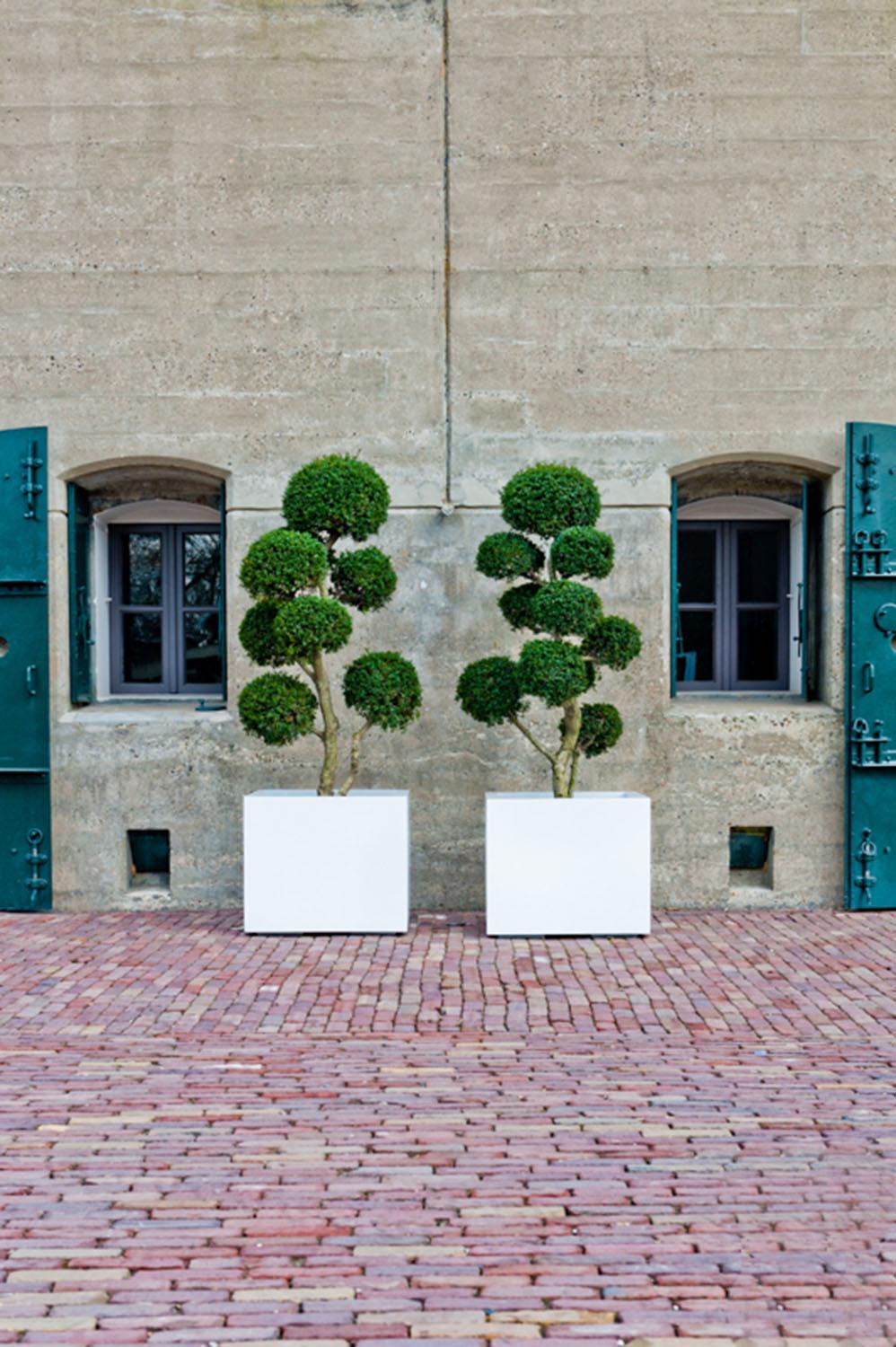 Square Fiberstone Planter by Idealist Premium BLOCK Glossy