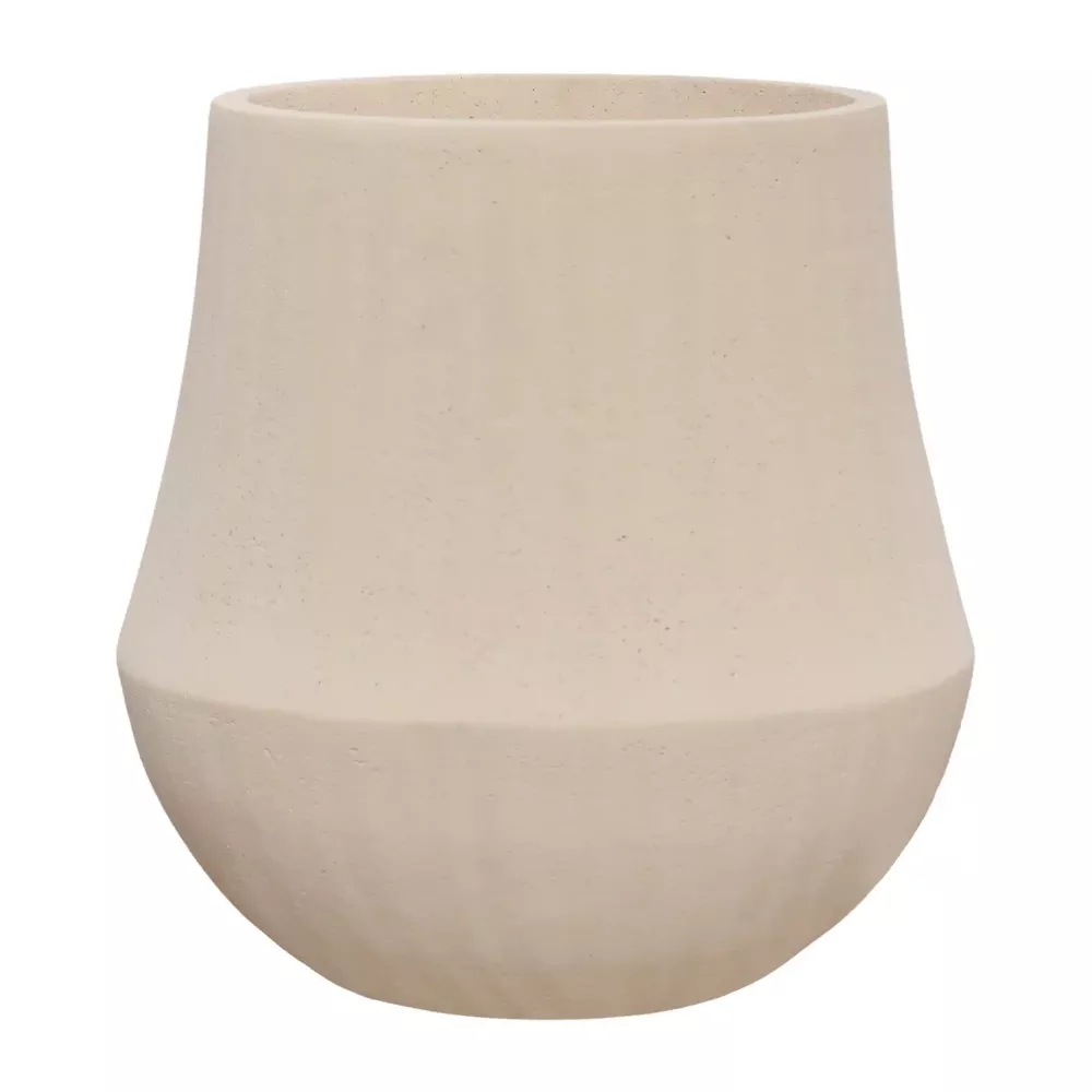 Polystone Planter | Tapered Round Indoor and Outdoor Plant Pot 