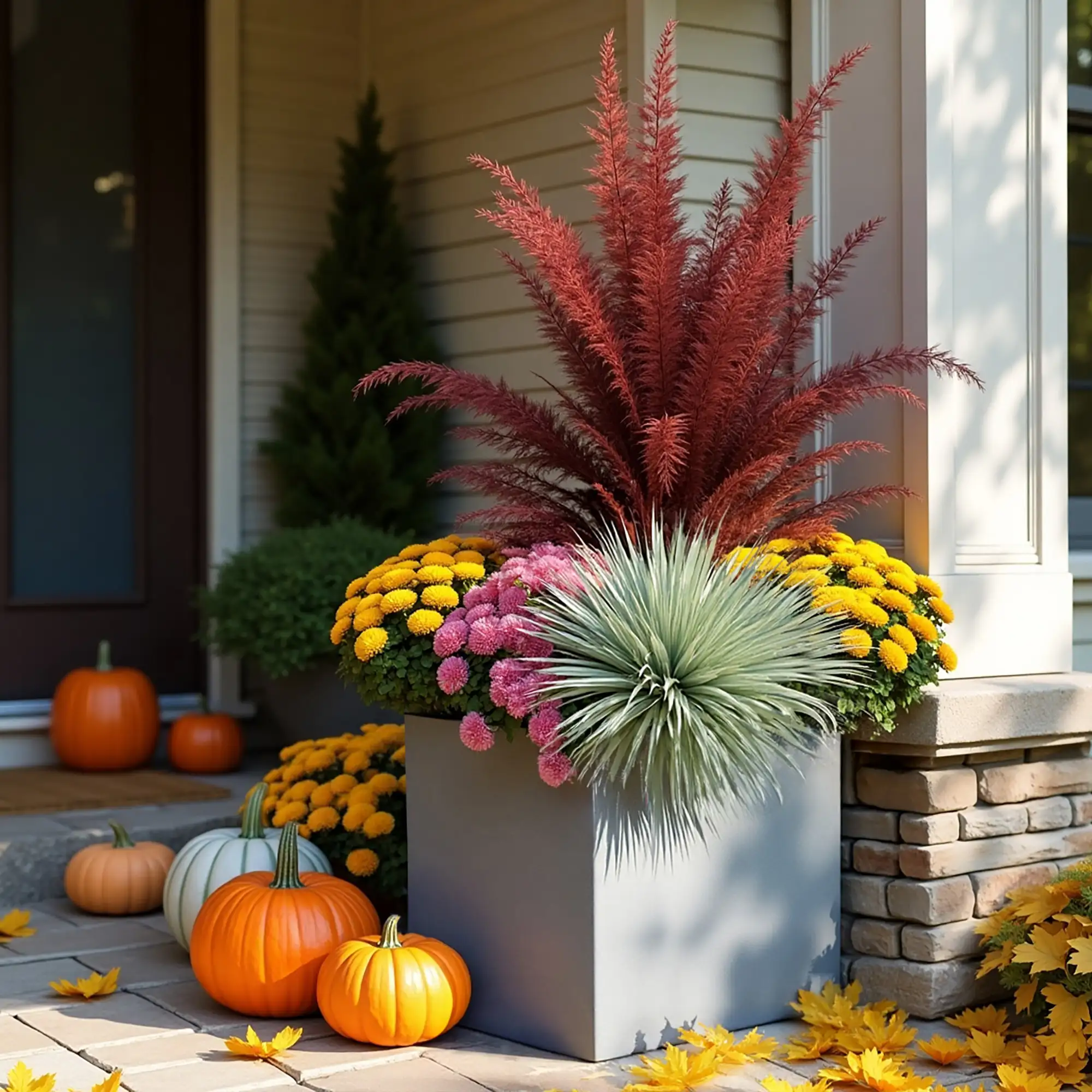 IDEALIST Lite Square Box Contemporary Light Concrete Planter