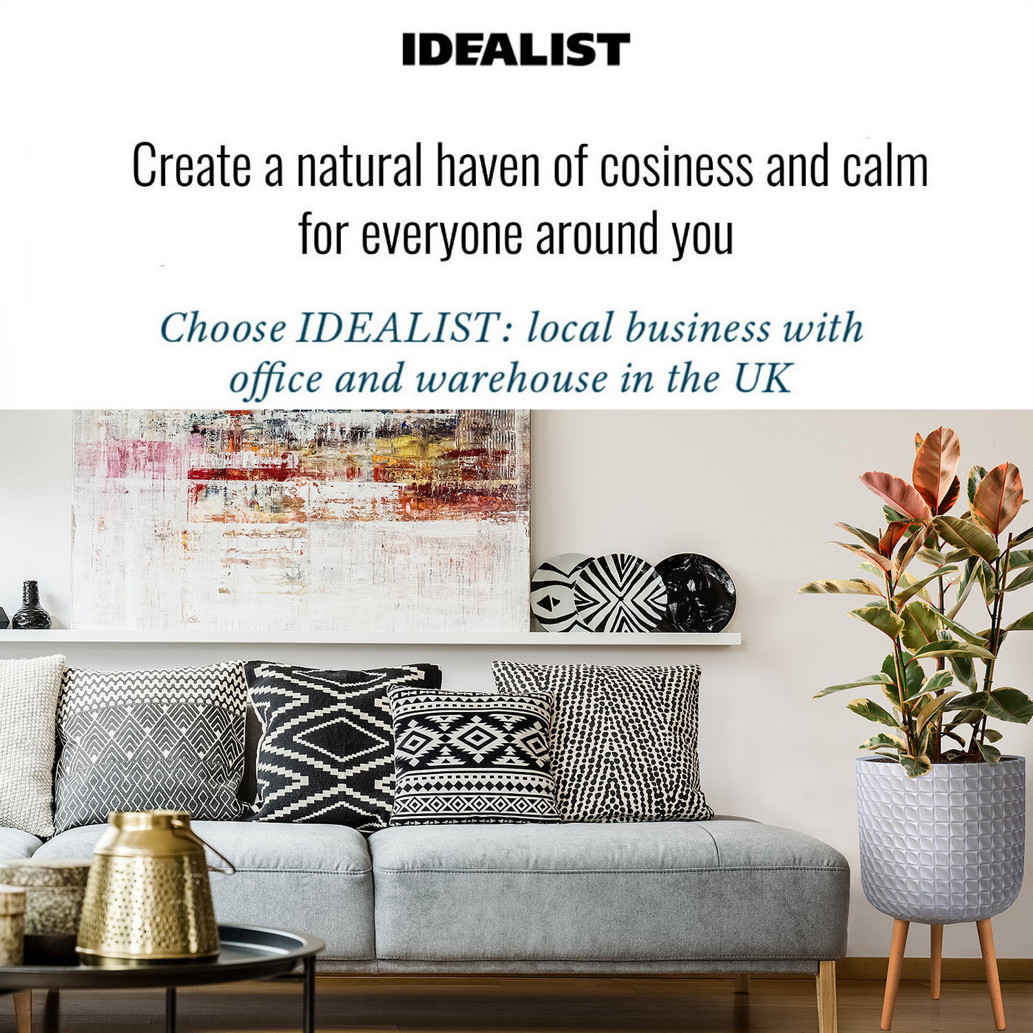 IDEALIST Lite Faceted Effect Planter on Legs