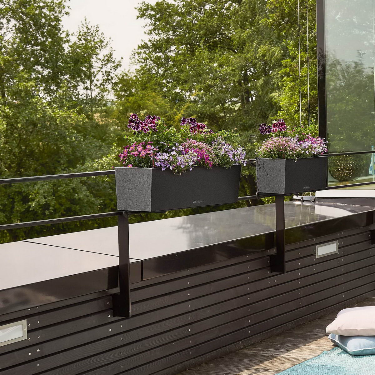 LECHUZA BALCONERA Stone Trough Poly Resin Self-watering Planter