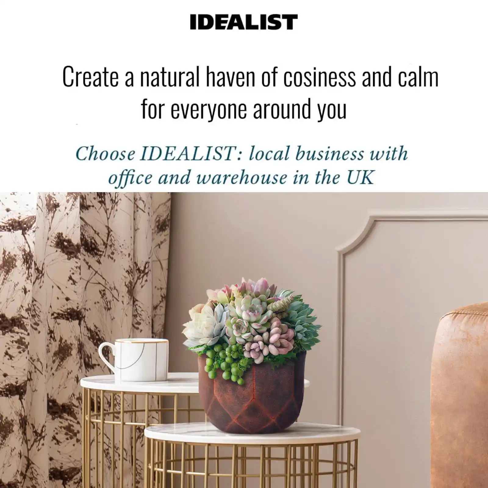 IDEALIST Lite Geometry Style Round Indoor Planter