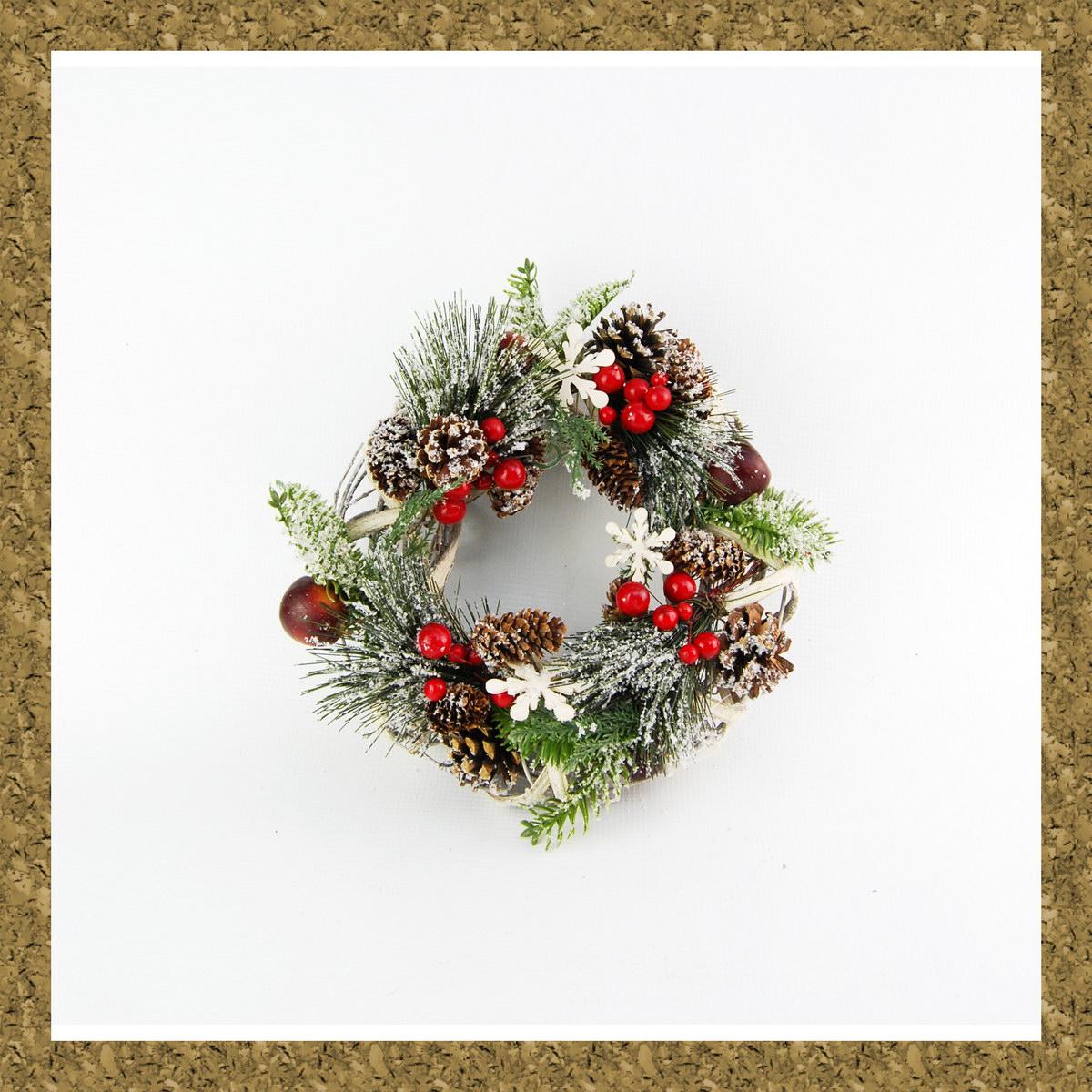 Twig and Berry Led Wreath with Stars Artificial Branch Plant