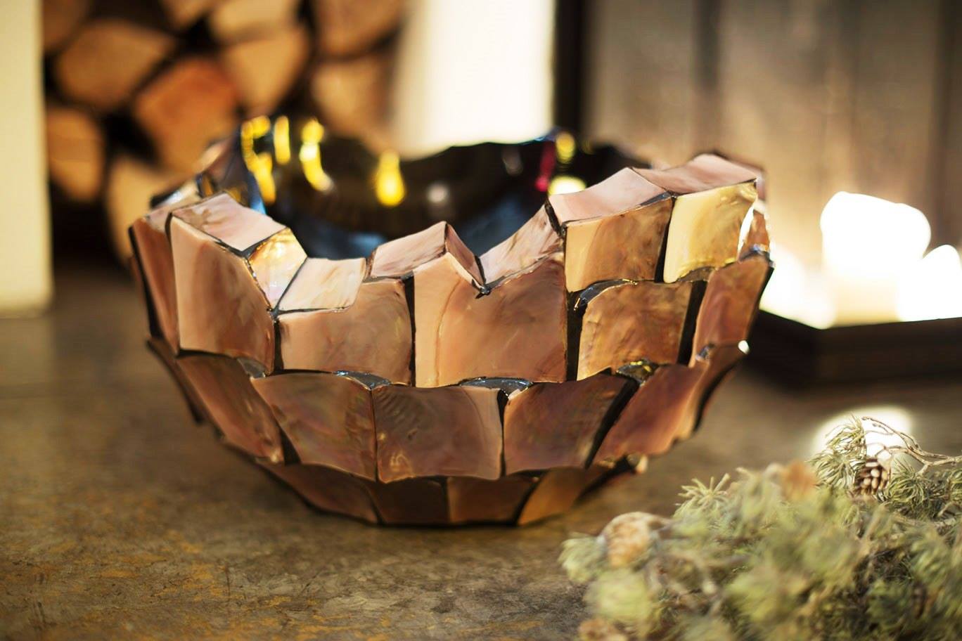 Shell Mother of pearl Bowl Polystone Indoor Planter