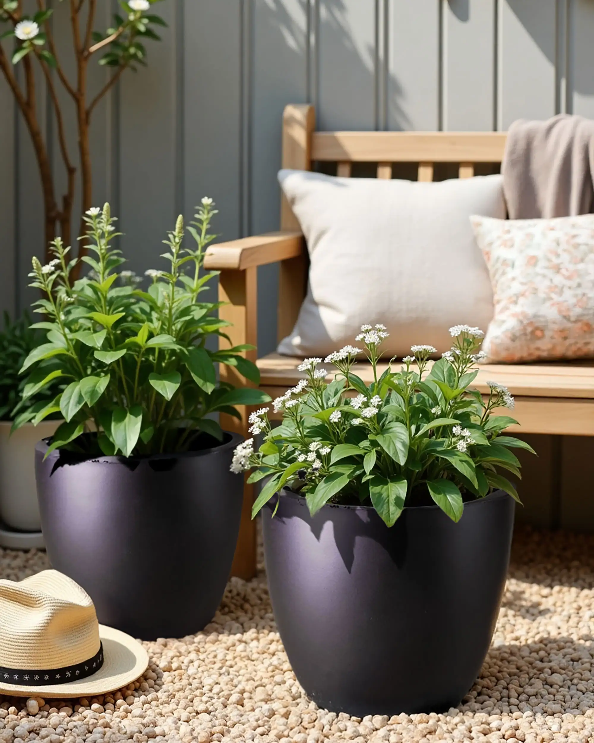 IDEALIST Lite Contemporary Light Concrete Egg Planter