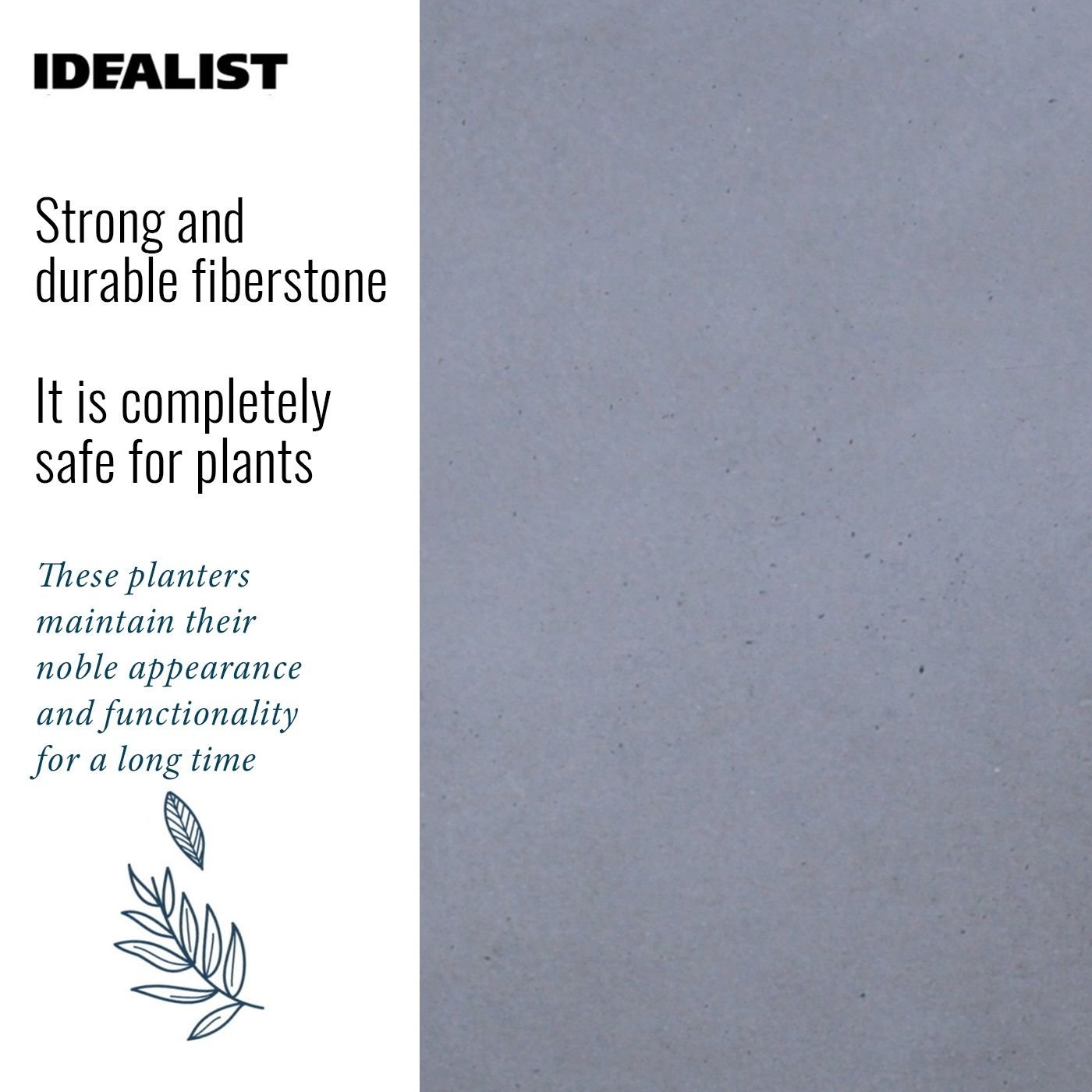 IDEALIST Lite Contemporary Light Concrete Egg Planter