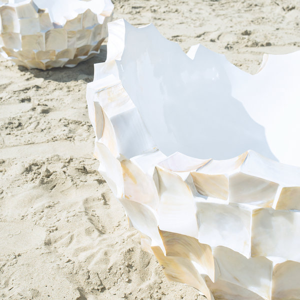 Shell Mother of pearl Bowl Polystone Indoor Planter