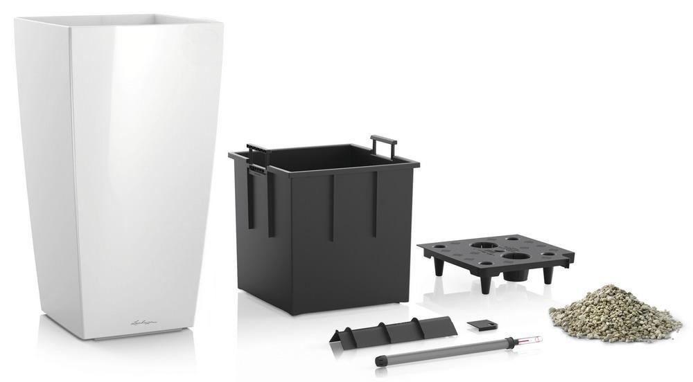 LECHUZA CUBICO Square Tall Poly Resin Self-watering Planter