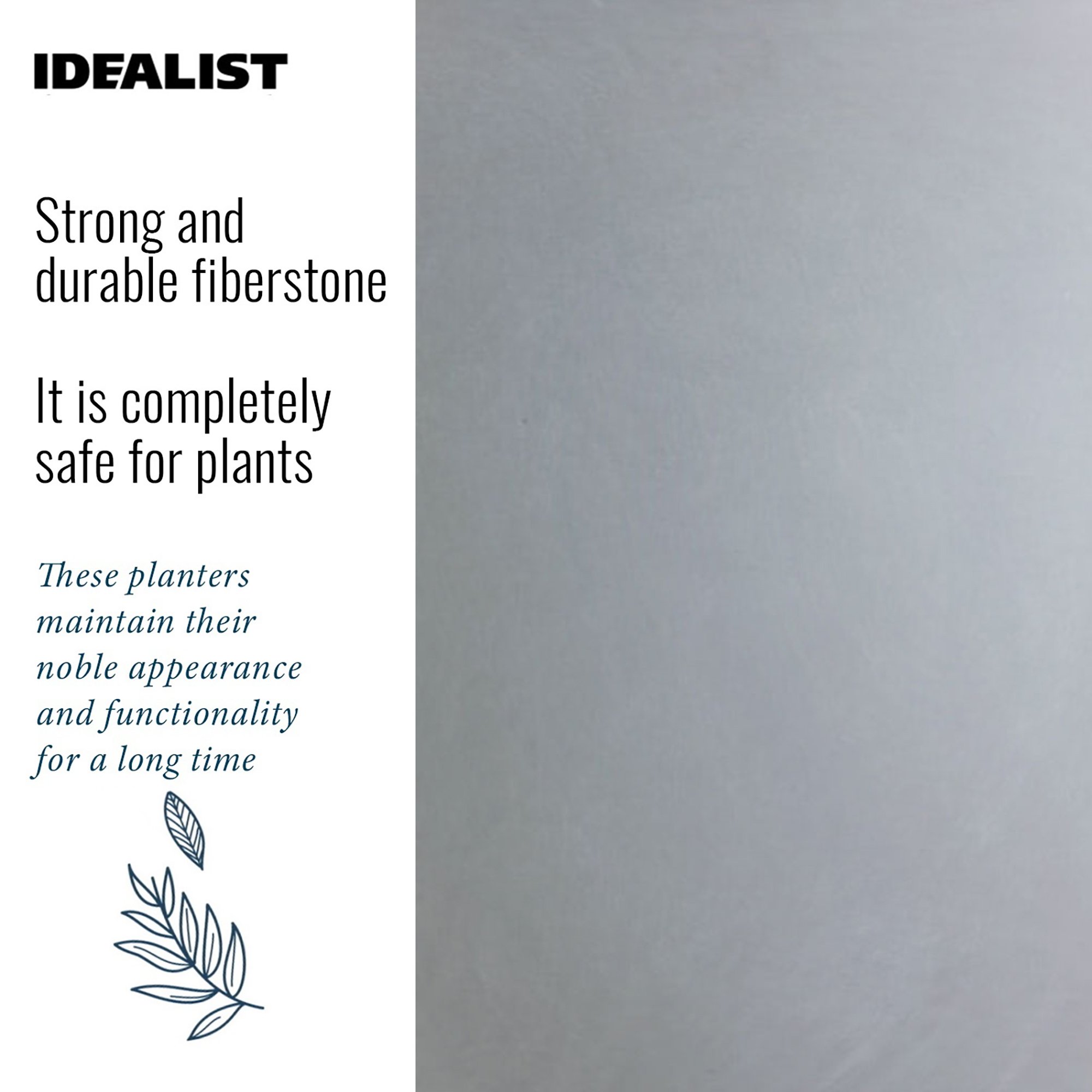 IDEALIST Lite Contemporary Light Concrete Egg Planter