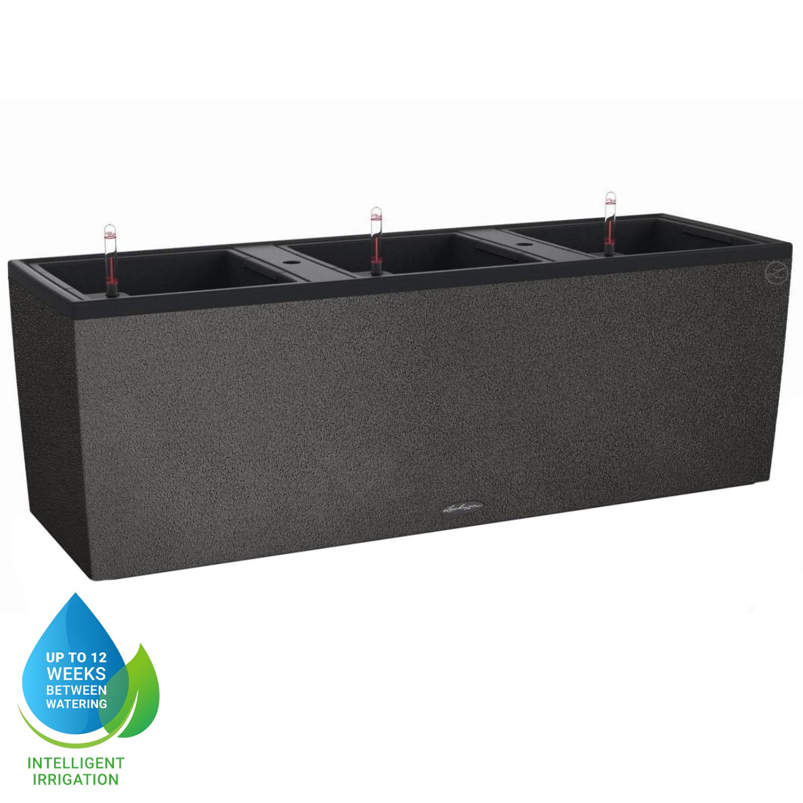 LECHUZA TRIO Stone Trough Poly Resin Self-watering Planter