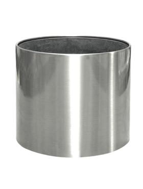 President Round Stainless steel brushed Indoor Planter