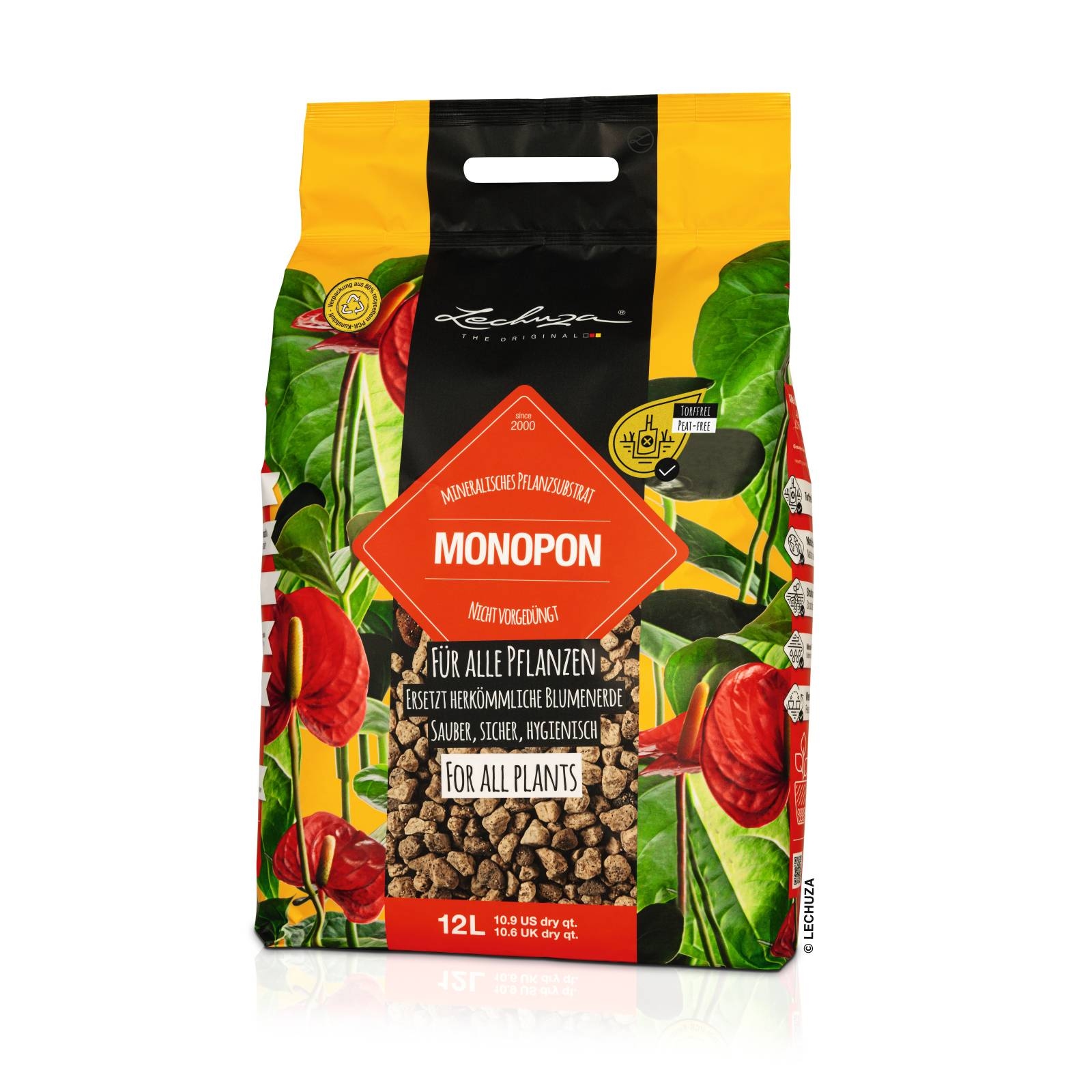 LECHUZA MONOPON Mineral Substrate, Potting Soil Compost Replacement