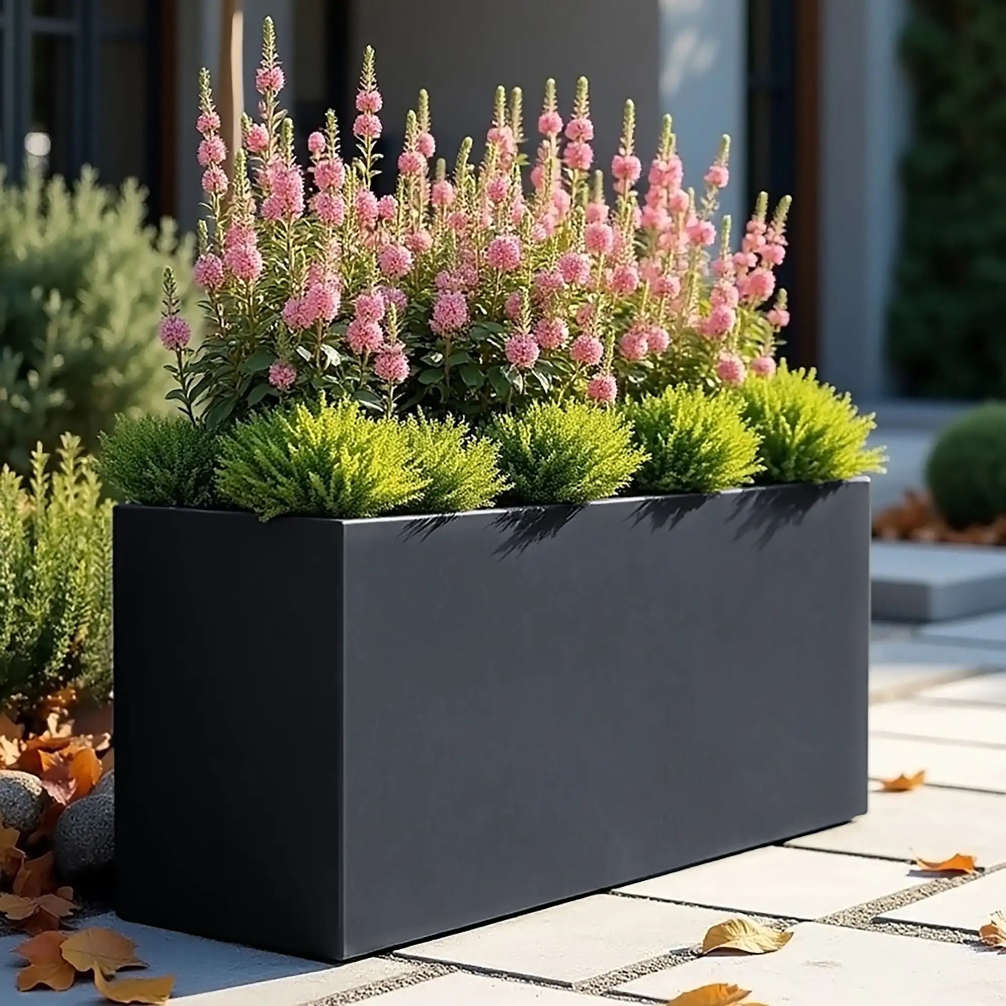 IDEALIST Lite Contemporary Light Concrete High Trough Planter
