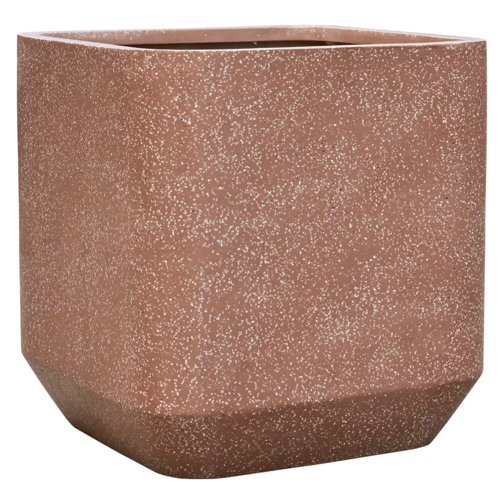 Terrazzo Fiberstone Square Planter | Indoor and Outdoor Plant Pot