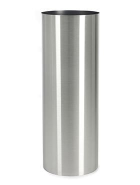 Parel Column Tall Stainless Steel Brushed Unlaquered on Felt (1,2Mm) Indoor Planter