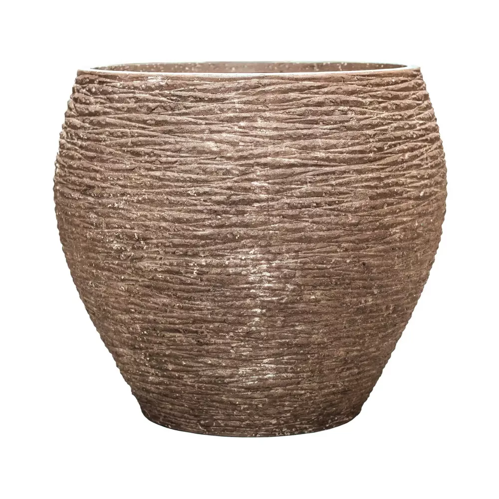 Polystone Coated Dolcie Round Indoor Planter