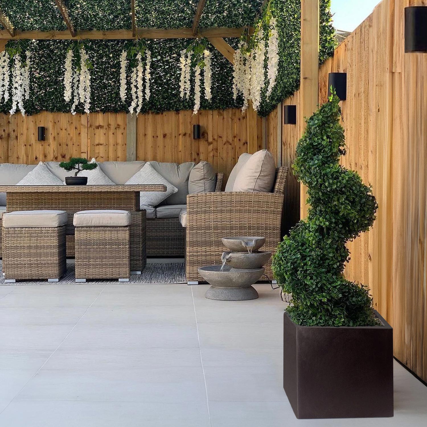 IDEALIST Lite Square Box Contemporary Light Concrete Planter