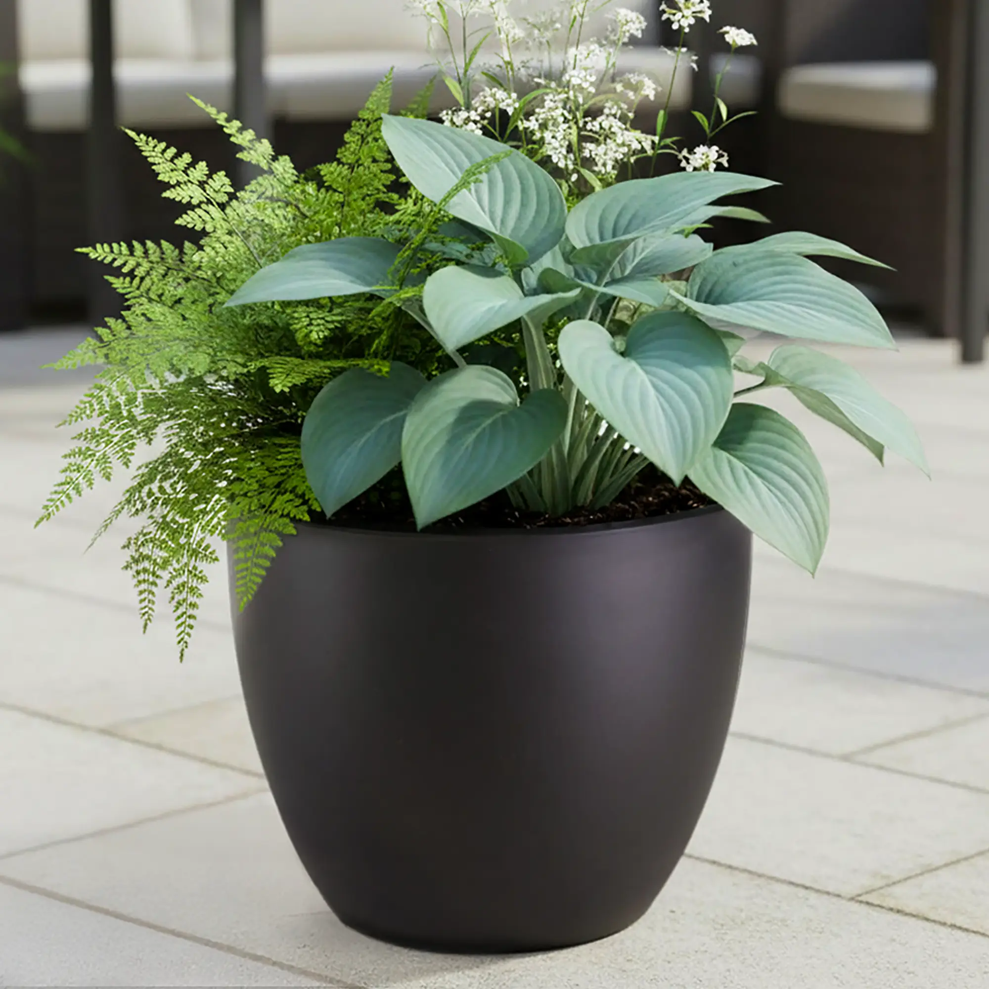 IDEALIST Lite Contemporary Light Concrete Egg Planter