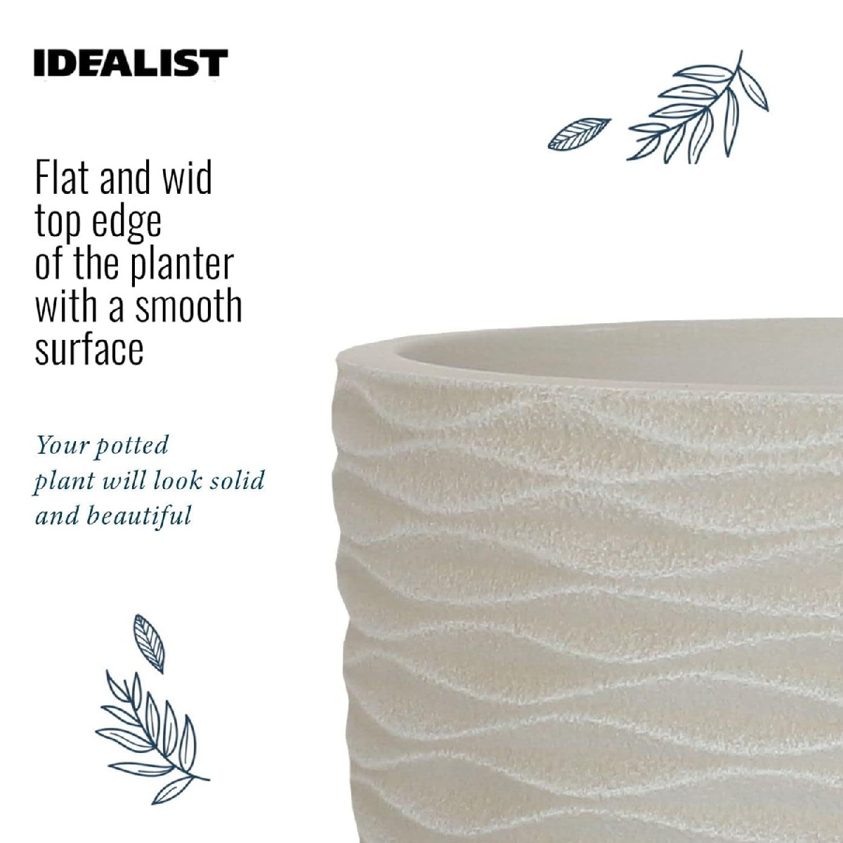 IDEALIST Lite Wave Style Outdoor Egg Planter