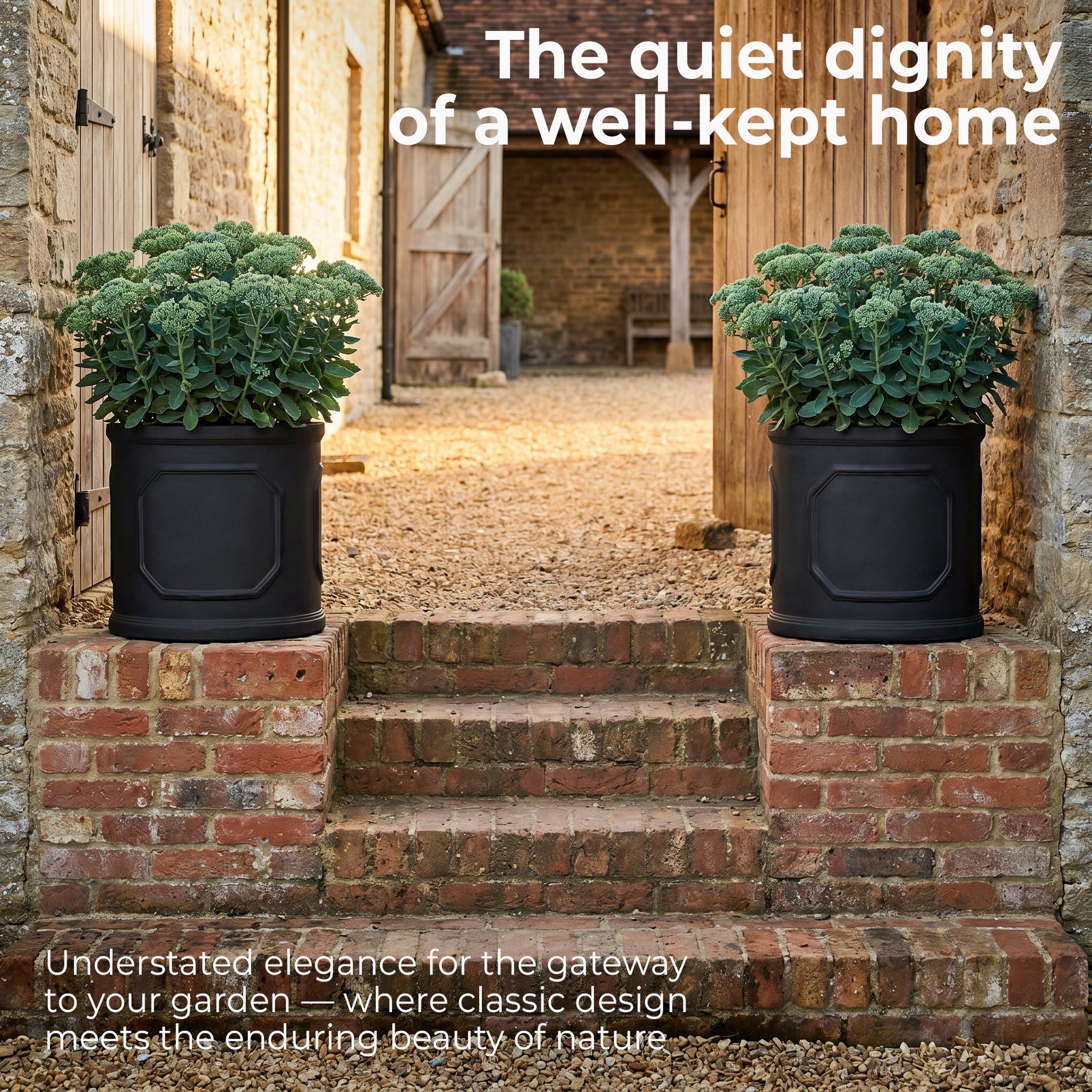 IDEALIST Chelsea Light Concrete Cylinder Garden Planter