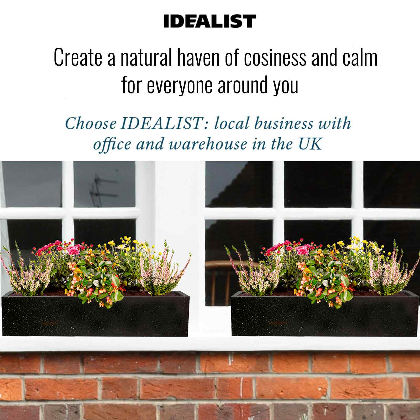 IDEALIST Lite Window Box Light Concrete Planter