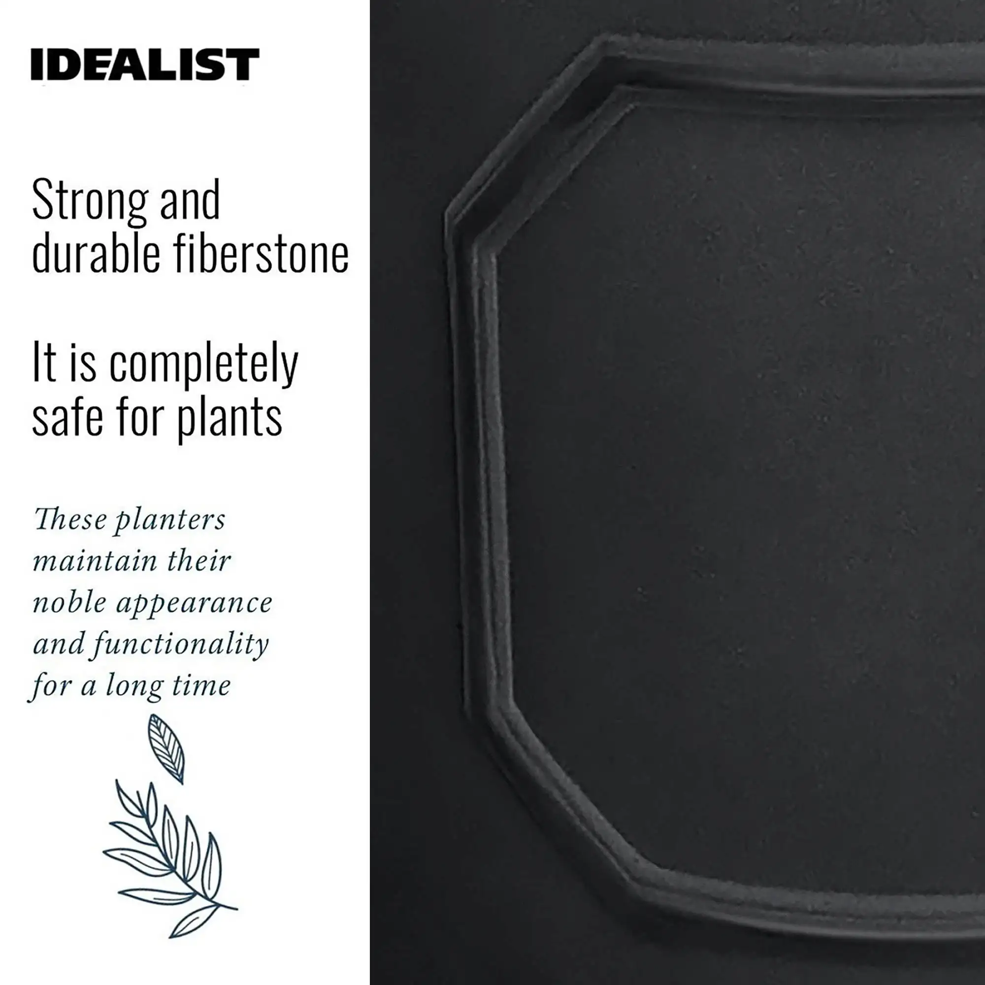 IDEALIST Chelsea Light Concrete Cylinder Garden Planter