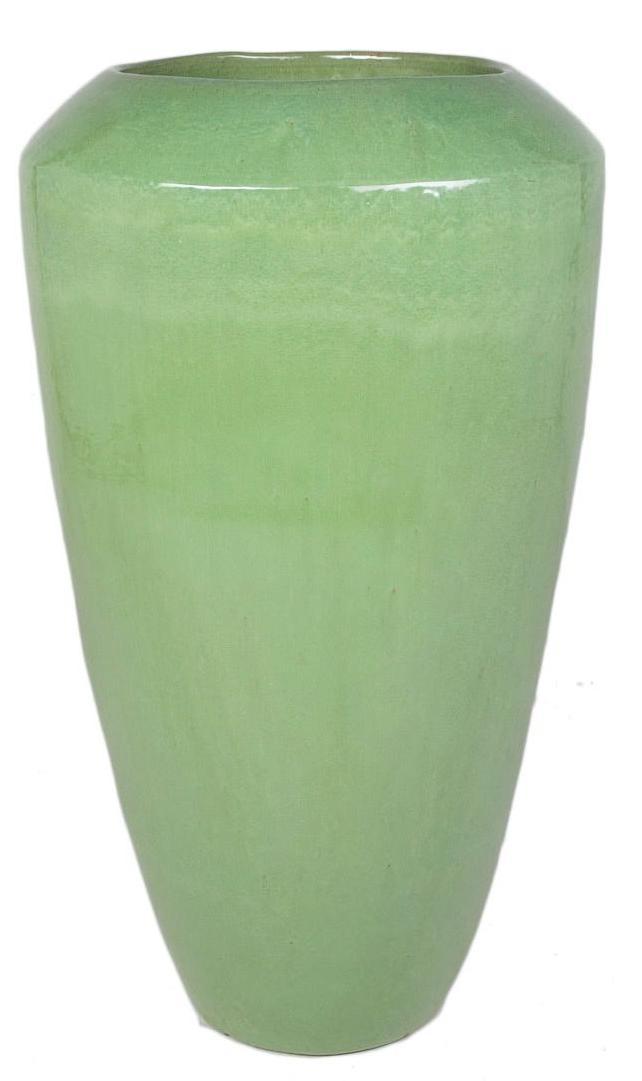 Ceramic Lime Round Tall Glossy Planter Pot In/Out