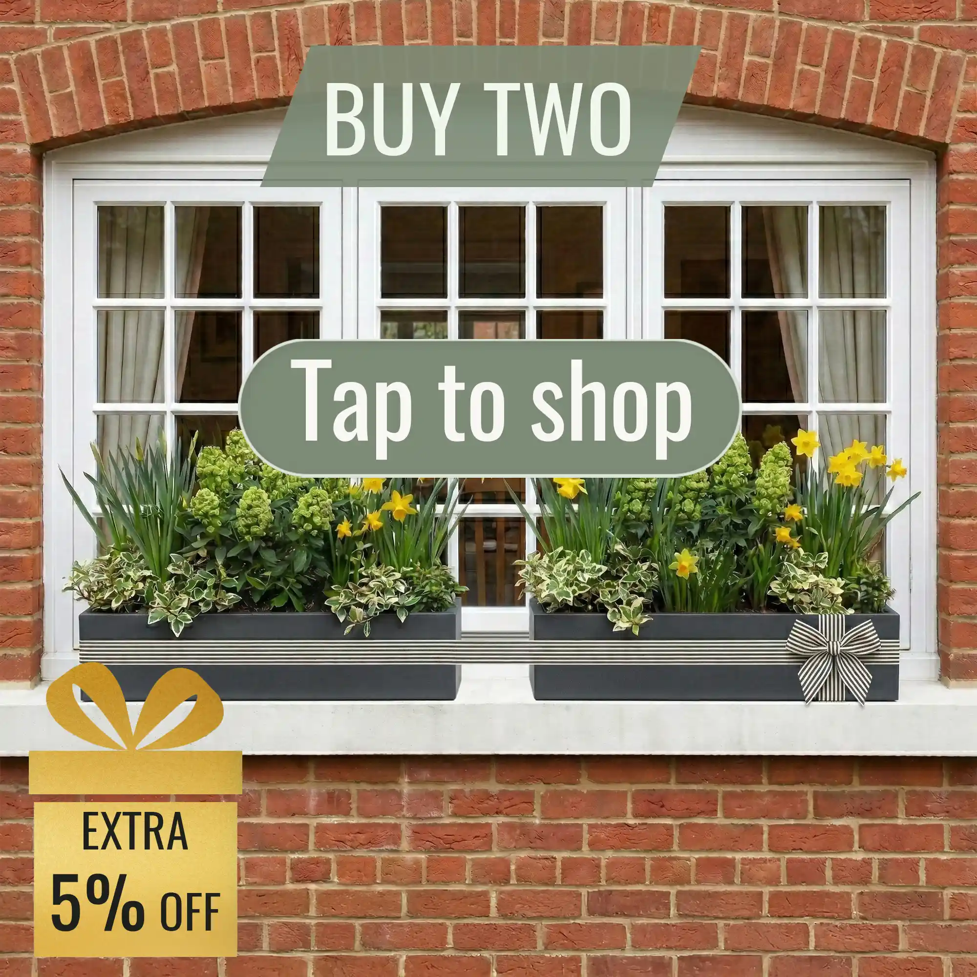 IDEALIST Lite Window Box Light Concrete Planter