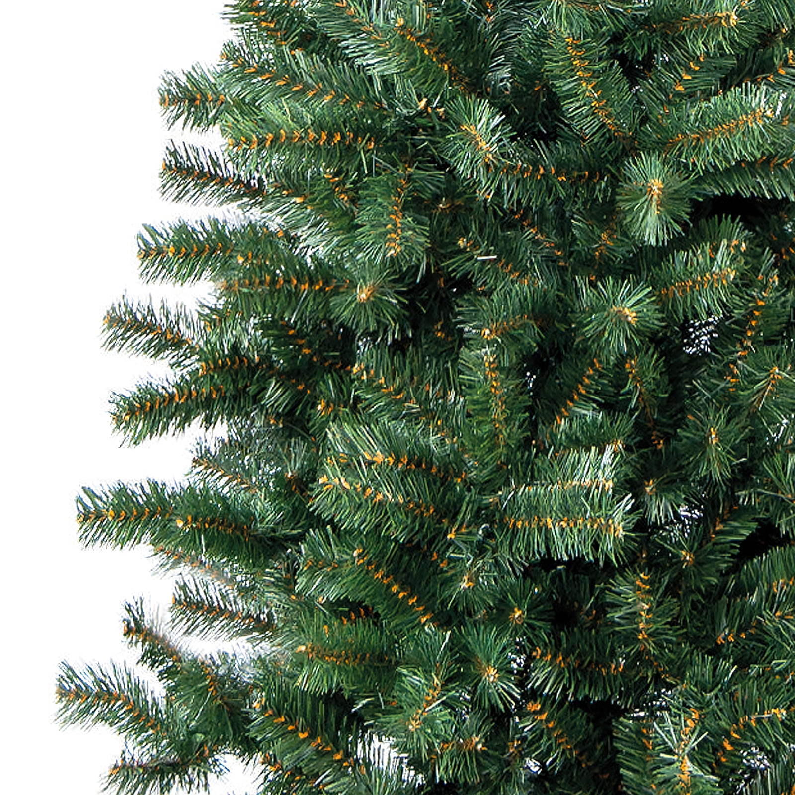 XMMS Edinburgh Artificial Slim Christmas Tree with Tree Skirt & Cotton Gloves Pine Green Needles