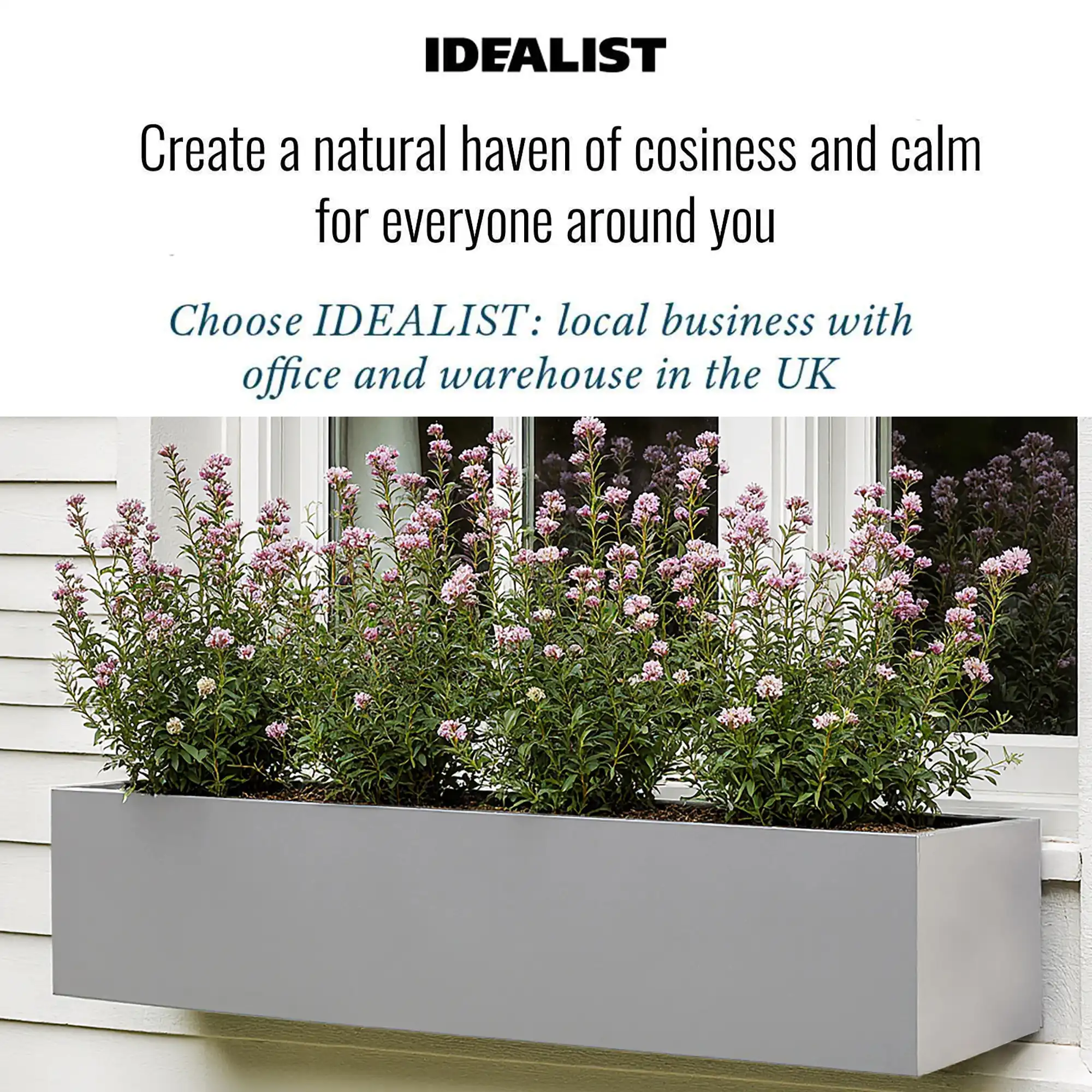 IDEALIST Lite Window Box Light Concrete Planter