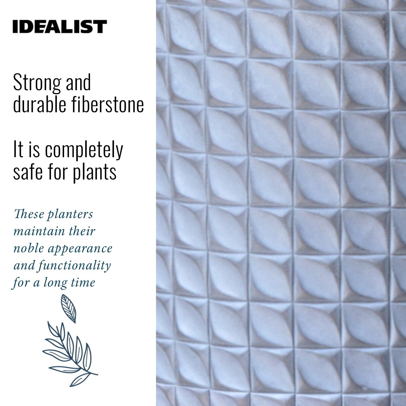 IDEALIST Lite Faceted Effect Planter on Legs
