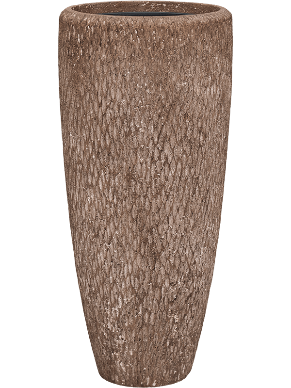 Polystone Tall Planter + Liner | Round Vase Indoor Plant Pot