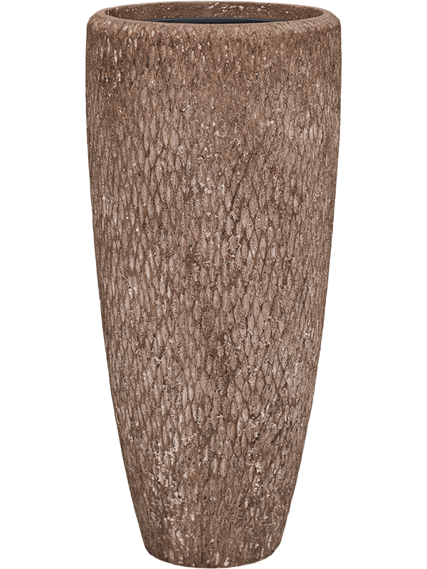 Polystone Tall Planter + Liner | Round Vase Indoor Plant Pot