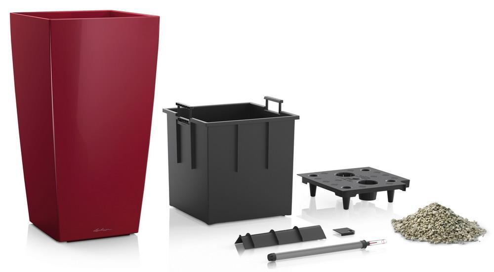 LECHUZA CUBICO Square Tall Poly Resin Self-watering Planter