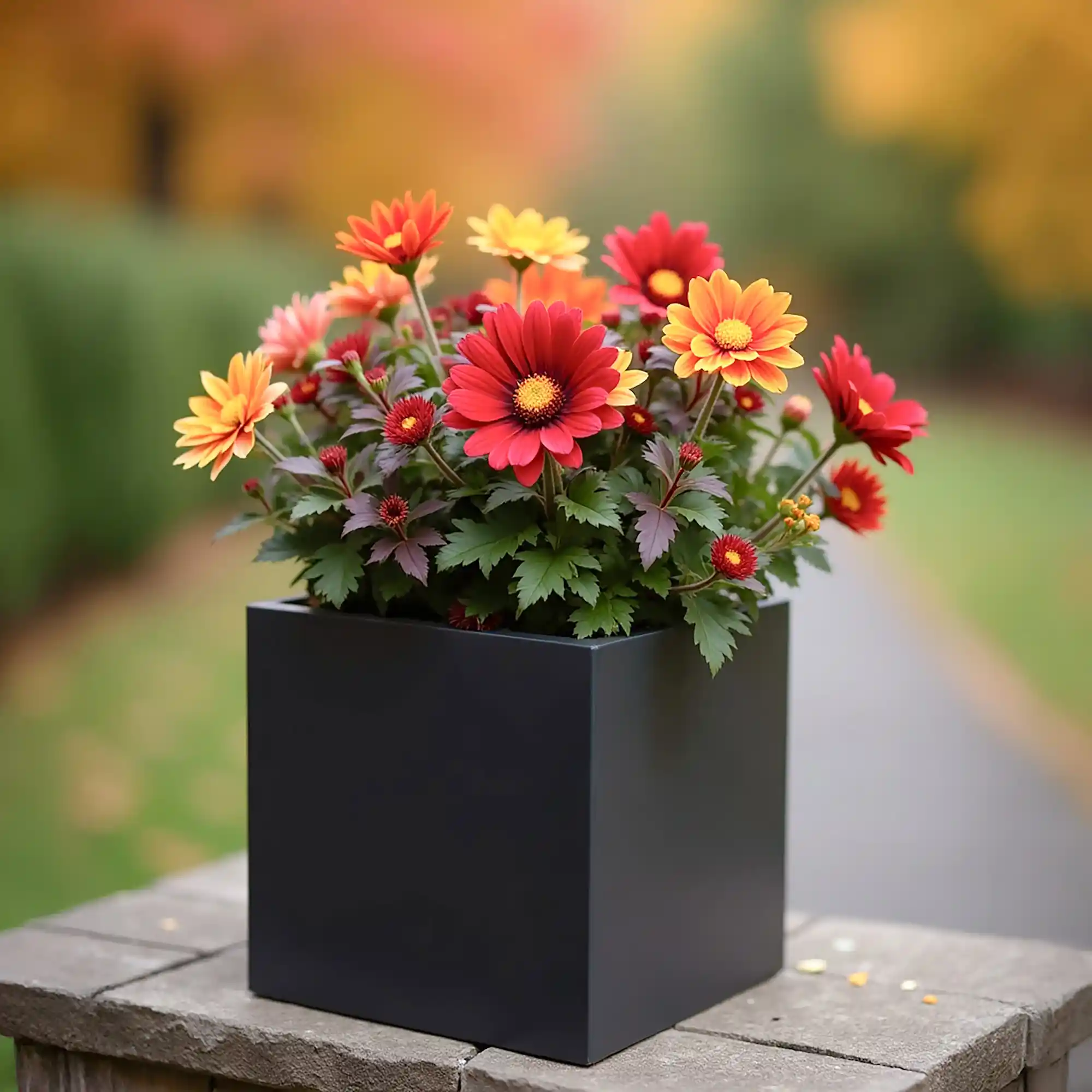 IDEALIST Lite Square Box Contemporary Light Concrete Planter