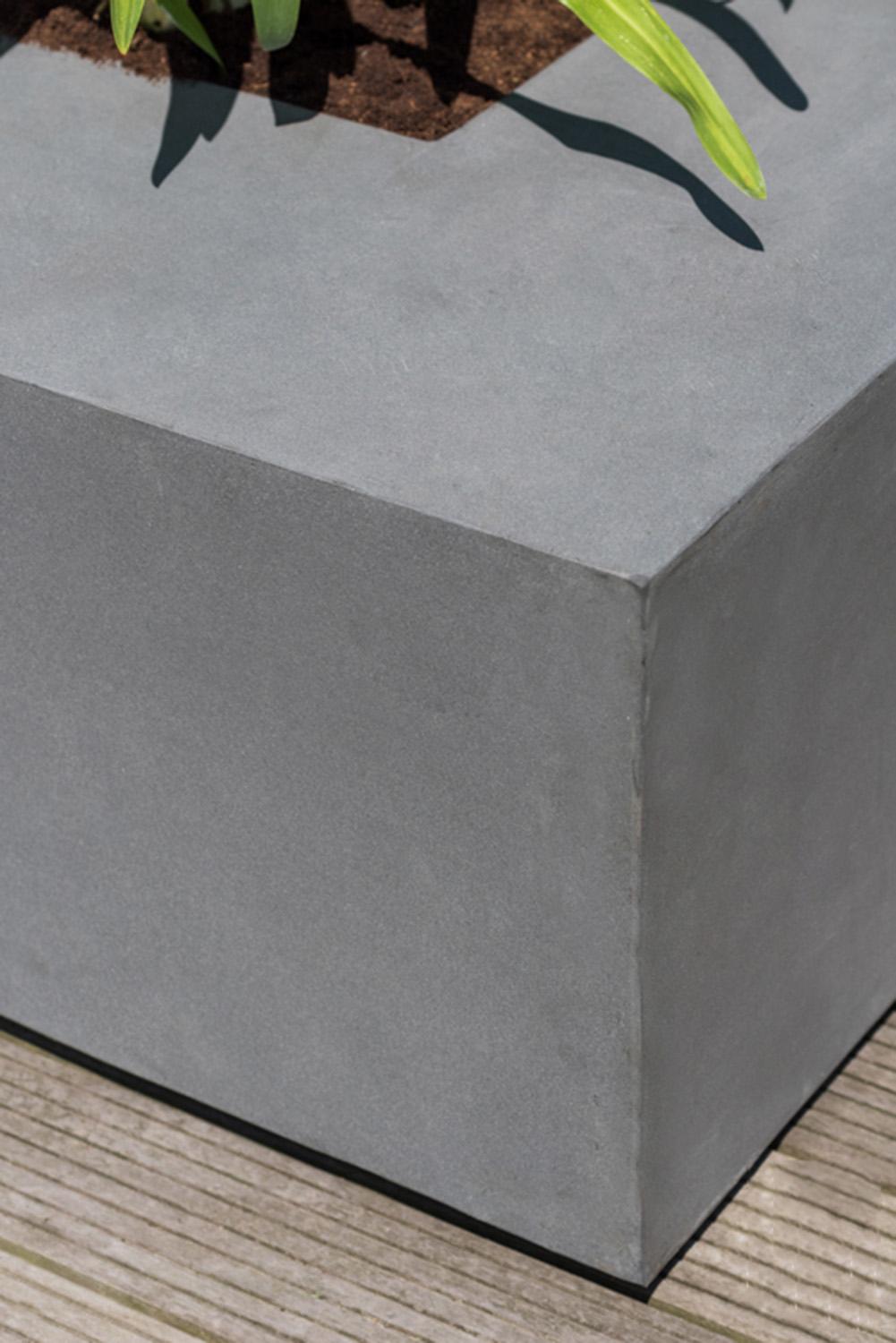 Fibrestone Jumbo Seating Square Planter by Idealist Premium