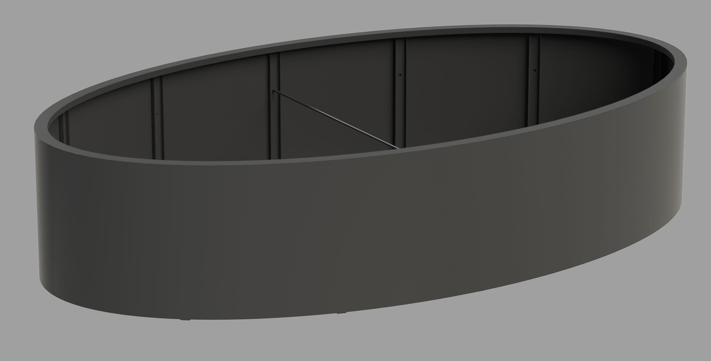 Aluminium Ellipse Outdoor Aluminum Round Planter