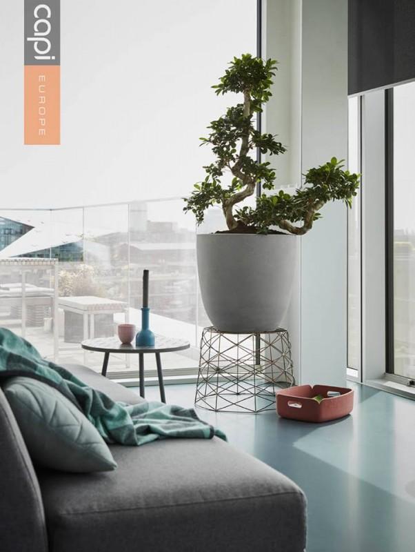 Tall Resin Planter by Cadix Capi Tutch Round
