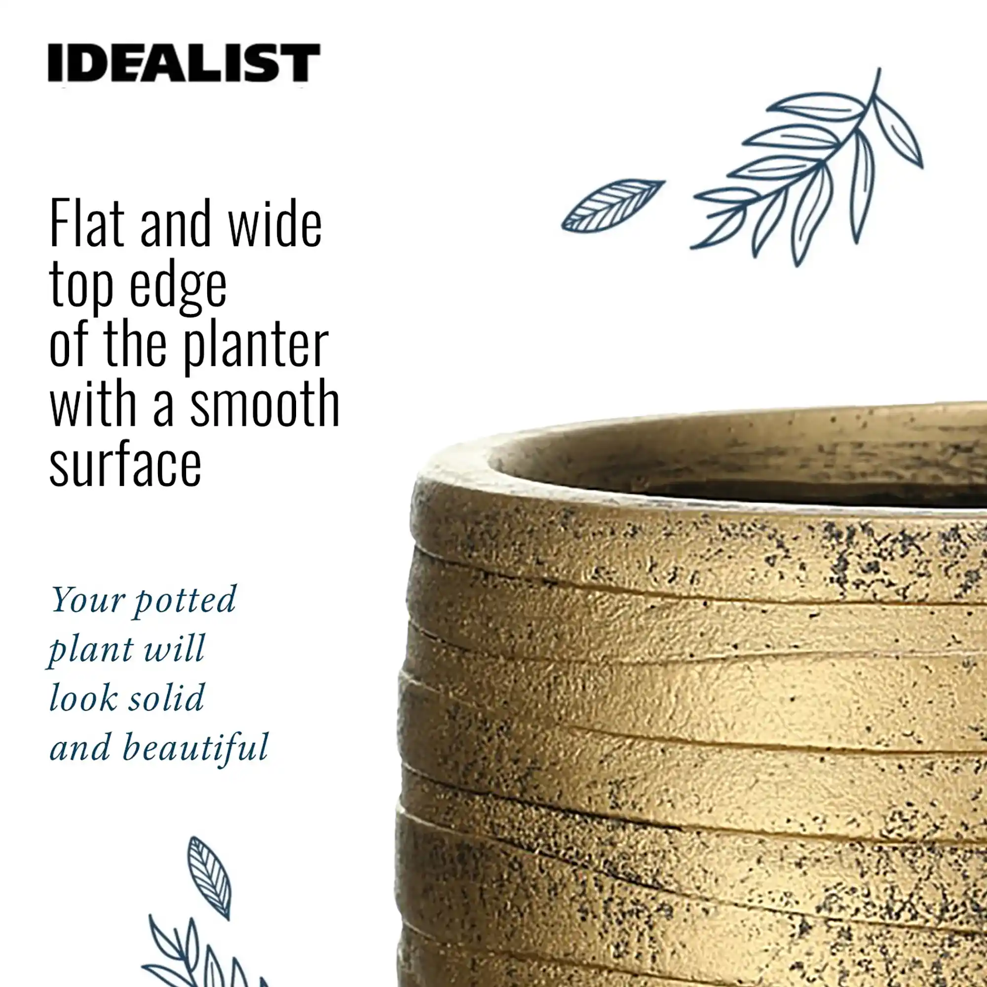 IDEALIST Lite Row Style Round Indoor Planter