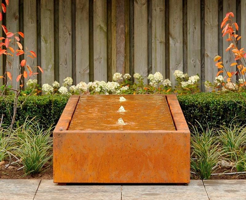 CorTen  Trough Fountain Watertable Outdoor