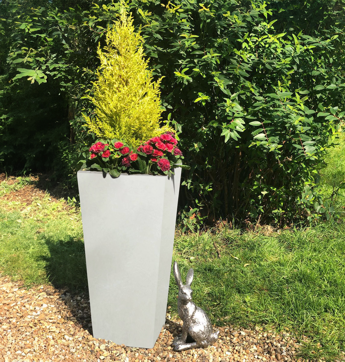 IDEALIST Lite Tall Tapered Contemporary Light Concrete Planter