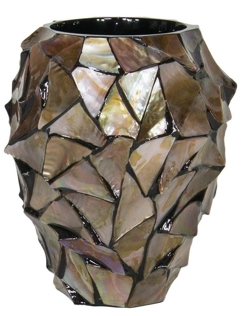 Shell Orchid Round Tall Polystone Indoor Planter