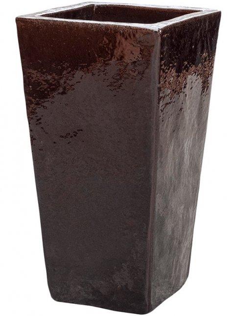 Ceramic Square Tall Glossy Planter Pot In/Out