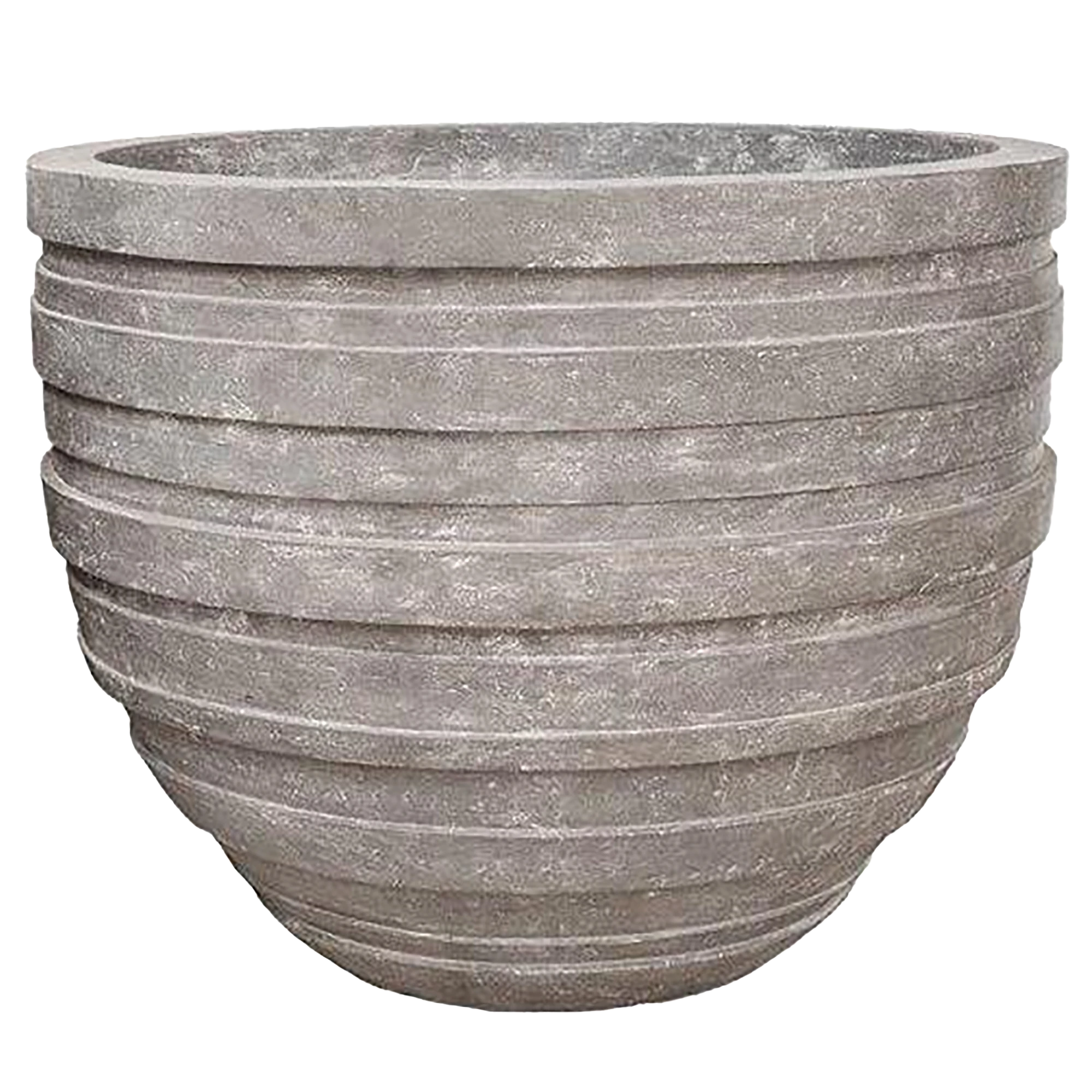 Polystone Ribbed Planter | Indoor and Outdoor Plant Pot