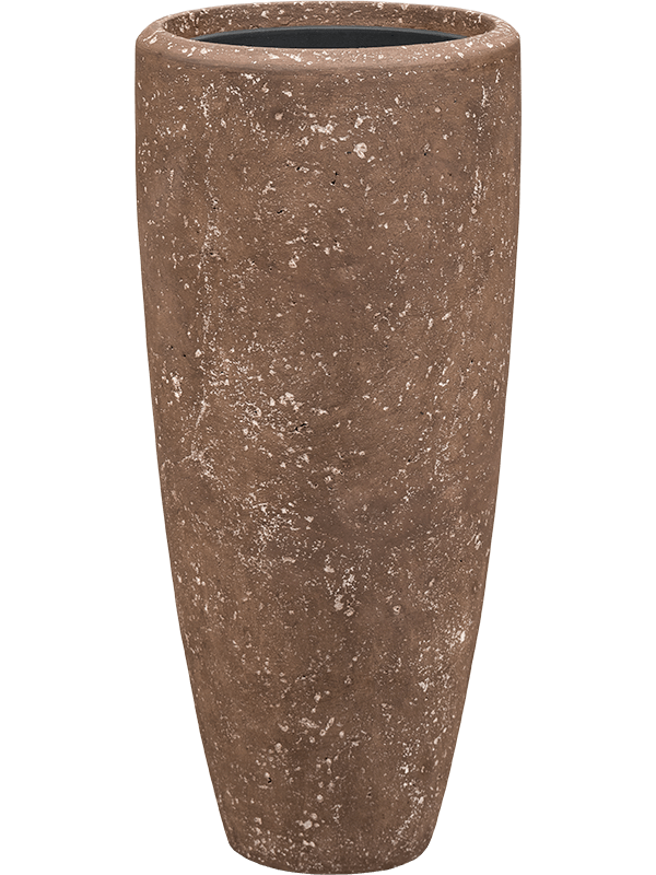 Polystone Tall Planter + Liner | Round Vase Indoor Plant Pot